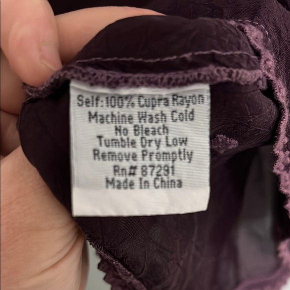 Johnny Was Embroidered Purple Top - Picture 7 of 8